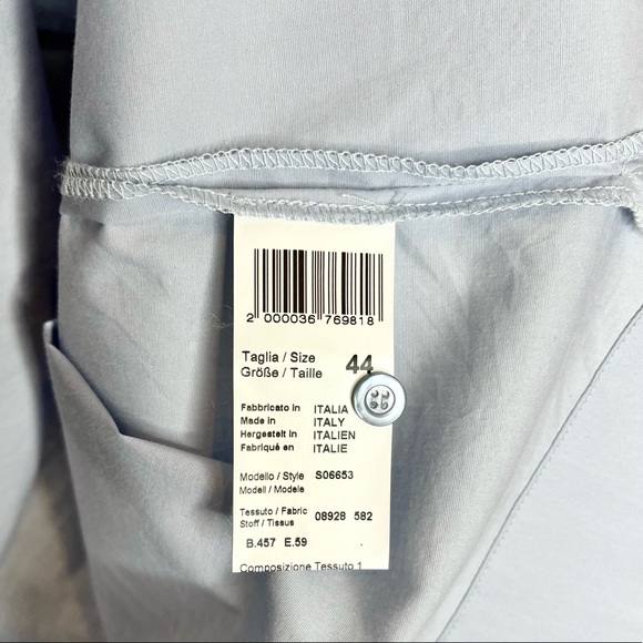 Peserico Stretch Cotton Flutter Sleeve Top - Picture 6 of 7